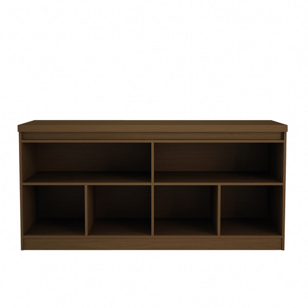 62.99" Nut Brown Buffet Cabinet with 6 Shelves