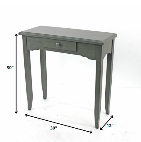 12 x 30 x 30 Gray 1 Drawer Minimalist - Console Table