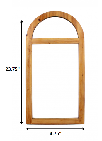 4.75 x 23.75 x 1.25 Brown Rustic With Minimalist Window Frame Dressing  Mirror