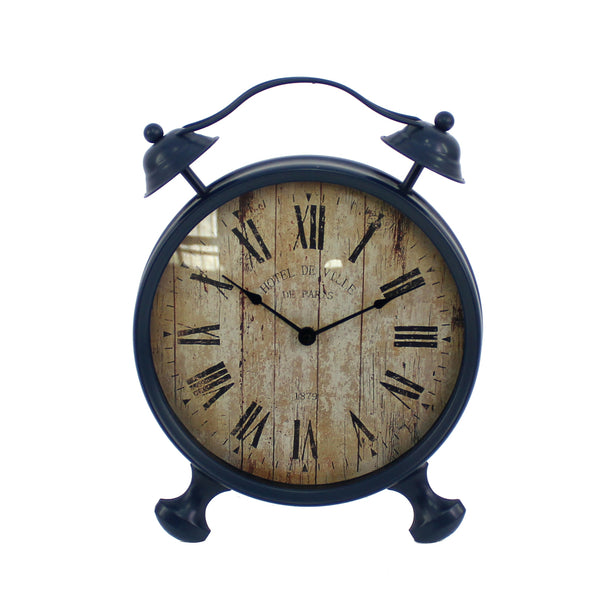 3.15 x 16.93 x 12.4 Blue Retro Style - Wall Clock