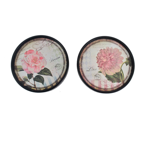 9 x 9 Multi-Color Rustic Flower Plate - Painting Set