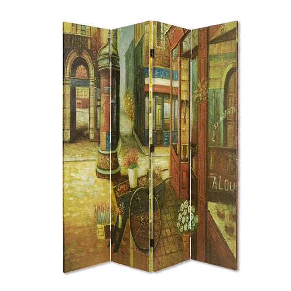 1" x 63" x 71" Multi Color French Quarter  Screen