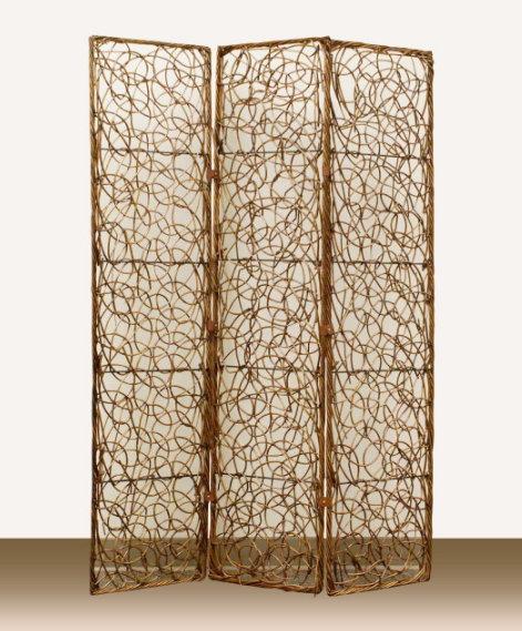 1" x 48" x 63" Brown Wood  Screen