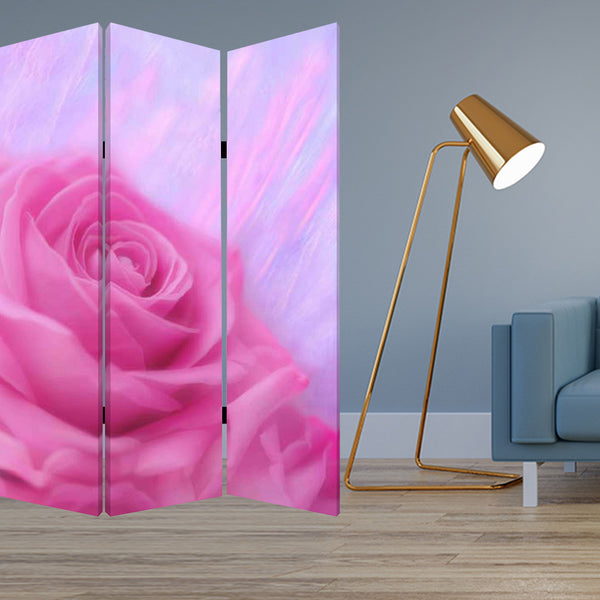 1 x 48 x 72 Multi Color Wood Canvas Flourish  Screen