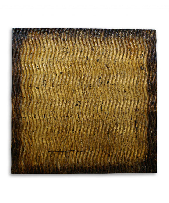 1 x 36 x 36 Bronze Metallic Ridge - Wall Art