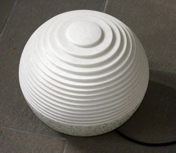 1 x 14 x 12 White Round With Lines And Light - Outdoor Ball