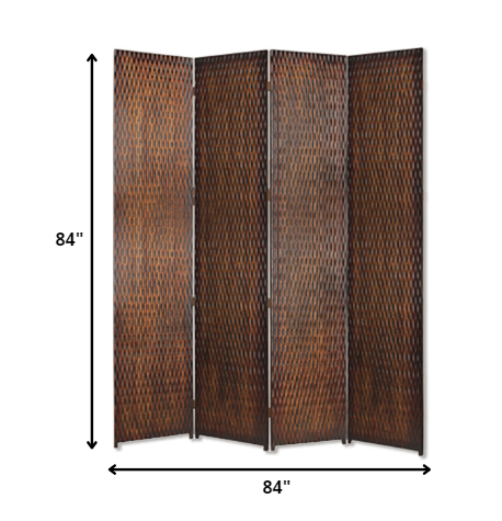 1" x 84" x 84" Brown Wood  Screen