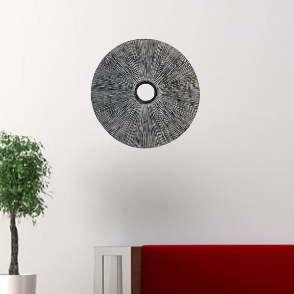 20 Contemporary Grey Round Rib Wall Art