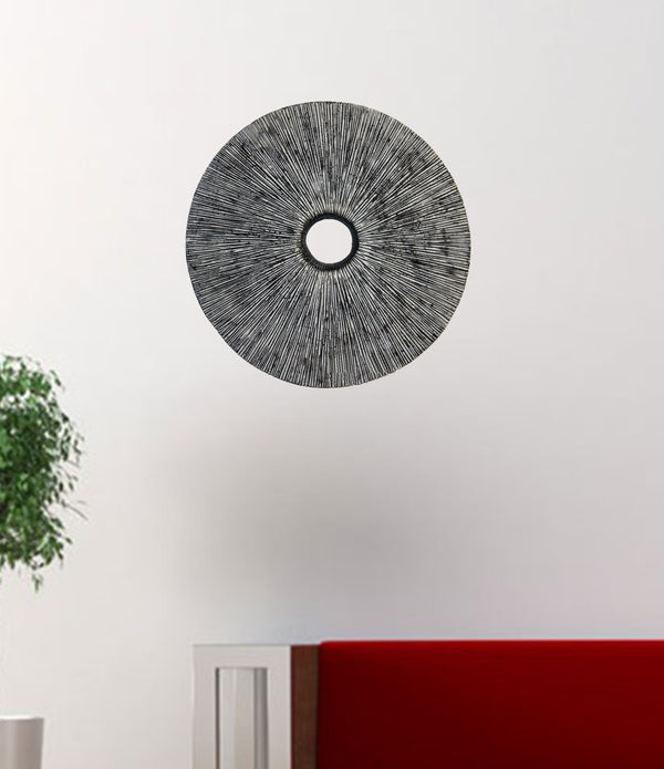 20 Contemporary Grey Round Rib Wall Art