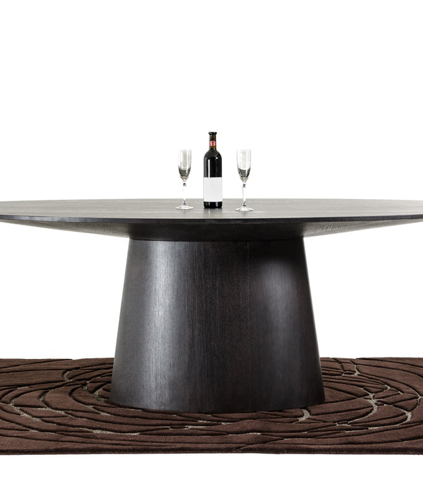 30' Wenge Veneer Oval Dining Table