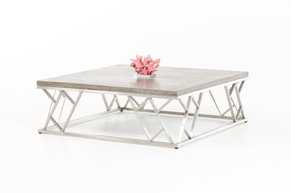 13' Concrete and Steel Coffee Table