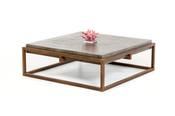 15' Concrete and Metal Coffee Table