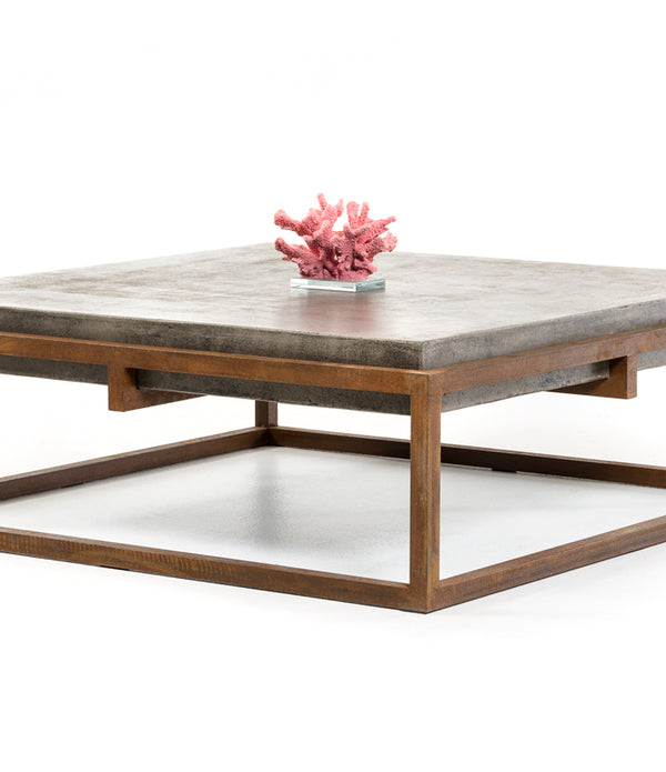 15' Concrete and Metal Coffee Table