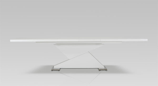 30' White MDF and Steel Dining Table