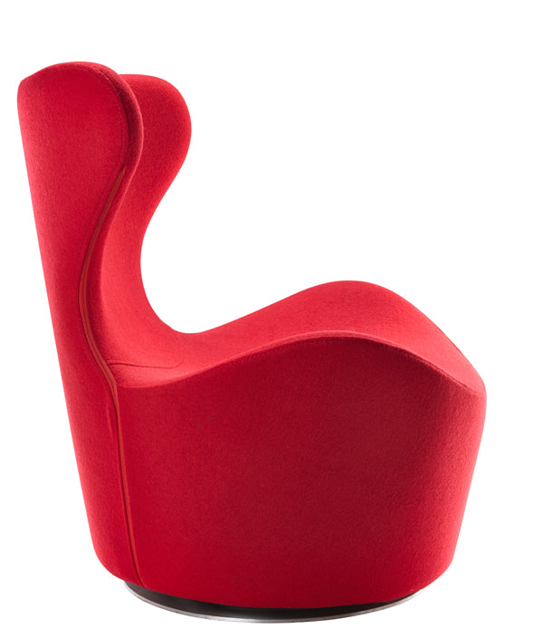 31' Red Fabric  Polyester  and Wood Accent Chair