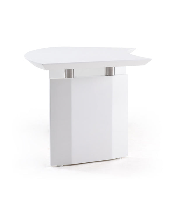 30' White Stainless Steel Office Desk