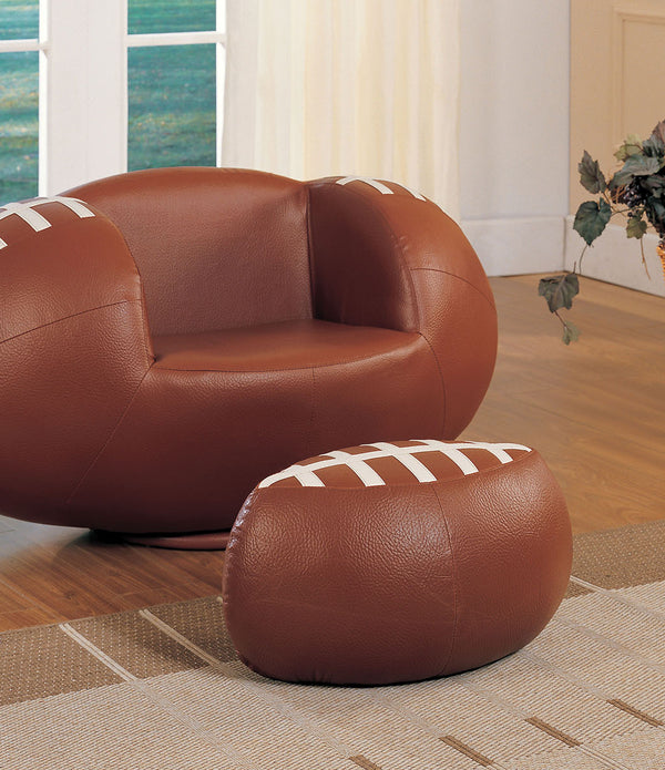 Youth Football Chair and Ottoman Set