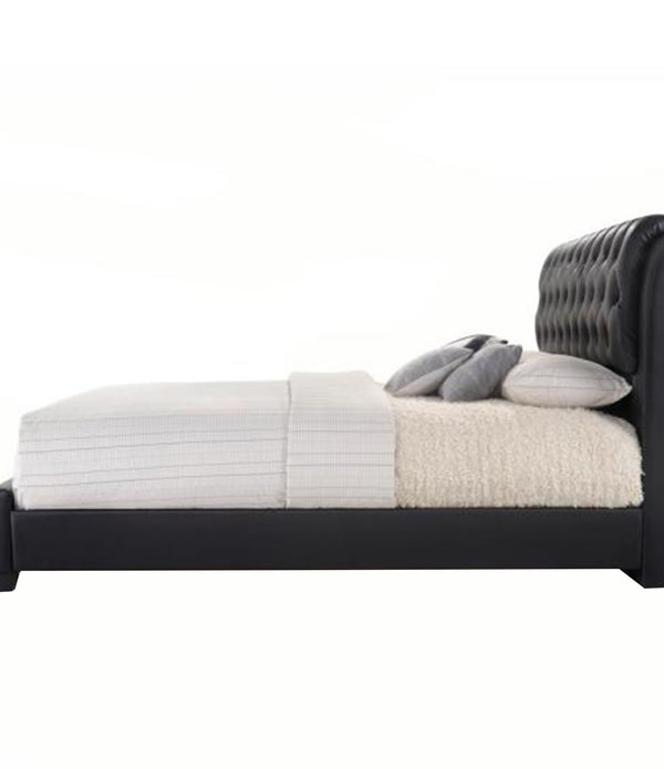 90' X 79' X 49' Black Pu Button Tufted King Bed