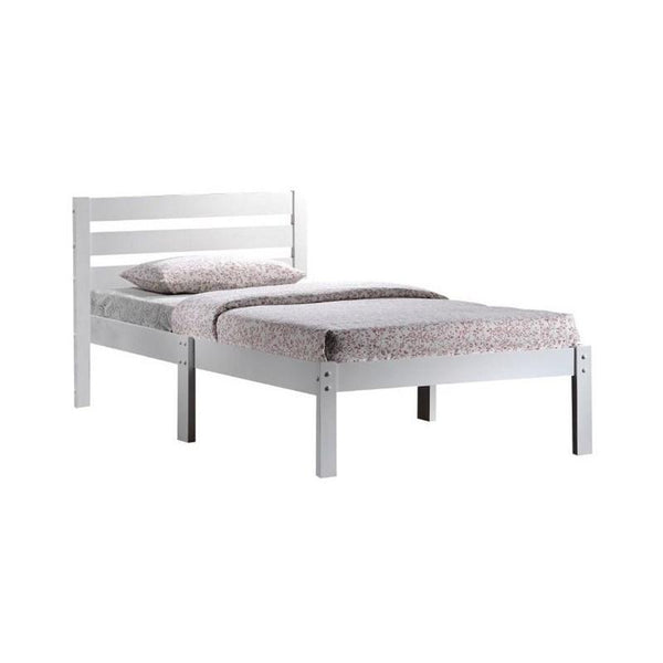 Popular White Twin Size Wood Slat Bed