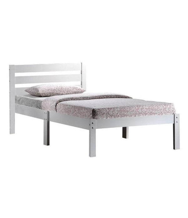 Popular White Twin Size Wood Slat Bed