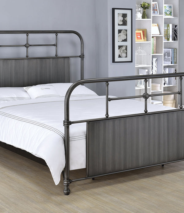 Queen Bed, Antique Black - Metal Antique Black