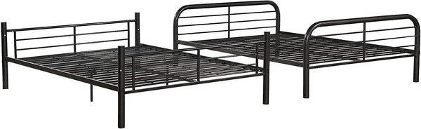 79' X 57' X 65' Gunmetal Metal Tube Full Over Full Bunk Bed