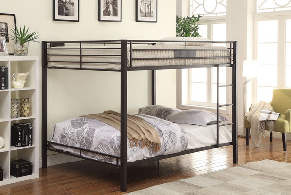 83' X 63' X 65' Sandy Black Metal Bunk Bed