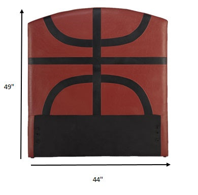 Twin Headboard Only, Basketball - Pu, Wood, Plywood, Fr Foa Basketball