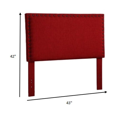 Twin Headboard Only Red Linen