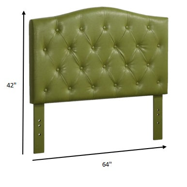 Queen/Full Headboard Only, Green Pu