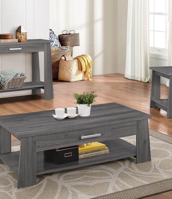 Coffee Table Dark Gray Oak - Particle Board WPaper Ve Dark Gray