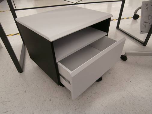 19' X 16' X 15' Black And White File Cabinet