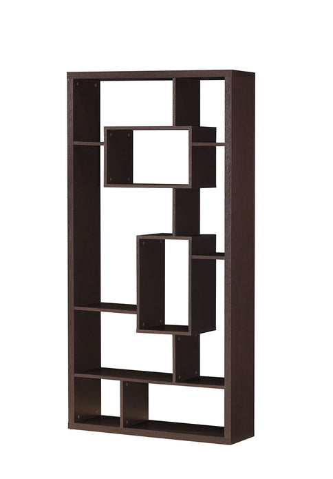 35' X 11' X 71' Cappuccino Hollow Bookcase