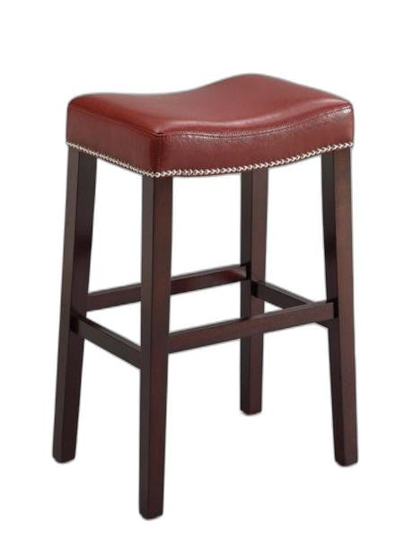 19' X 14' X 26' 2pc Red And Espresso Counter Height Stool