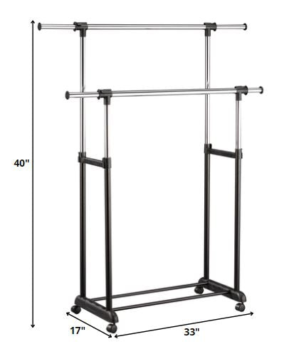 Garment Rack, Black - Metal Tube ?:32, 28, 19m Black