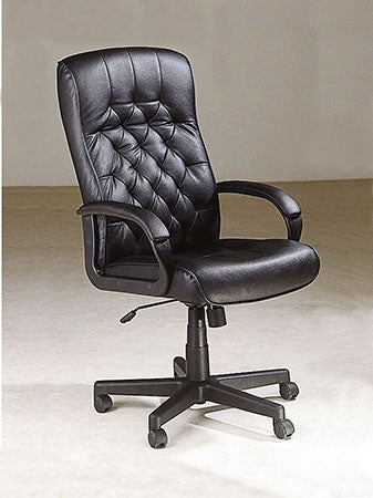 Charles Office Chair with Pneumatic Lift, Black PU