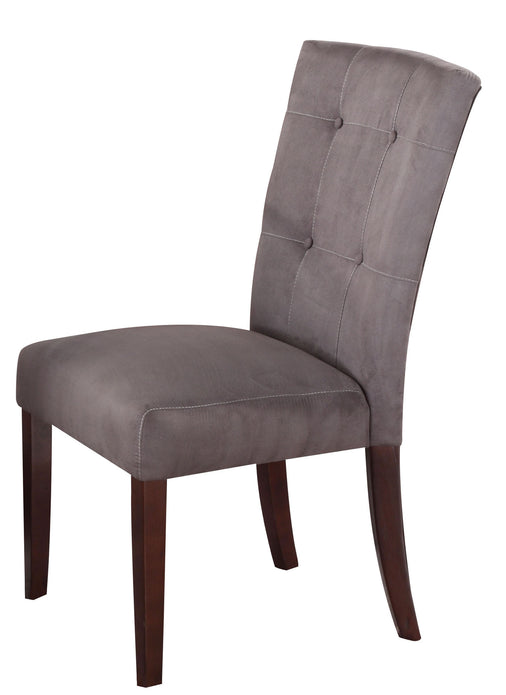 19' X 25' X 40' 2pc Gray Microfiber And Walnut Side Chair