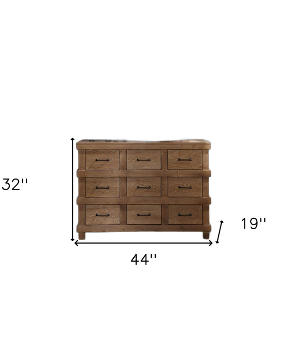 44' X 19' X 32' Antique Oak Dresser