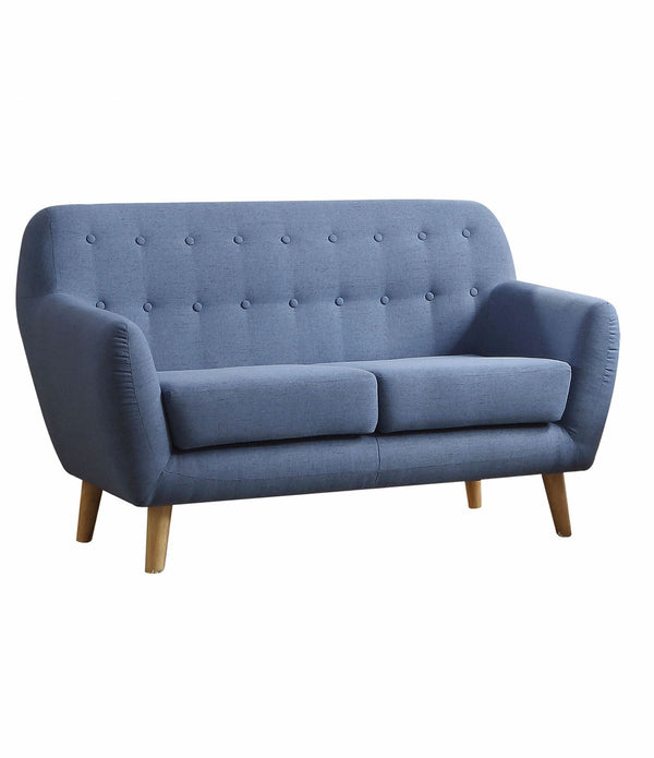 57' X 31' X 35' Blue Linen Loveseat