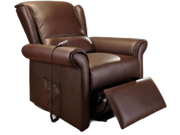 34' X 33' X 41' Dark Brown Recliner With Power Lift And Massage