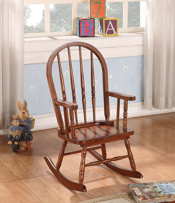 Classic Honey Brown Wooden Youth Rocking Chair