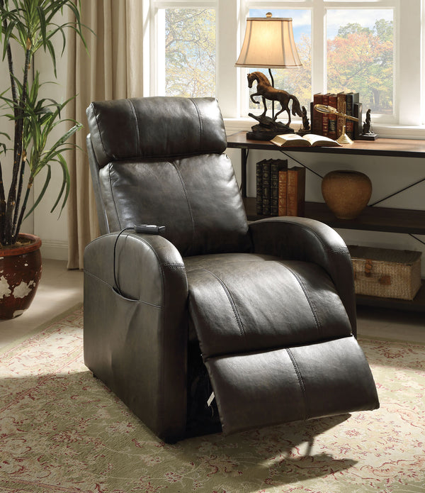 28'  X 37' X 40' Dark Gray Pu Recliner With Power Lift