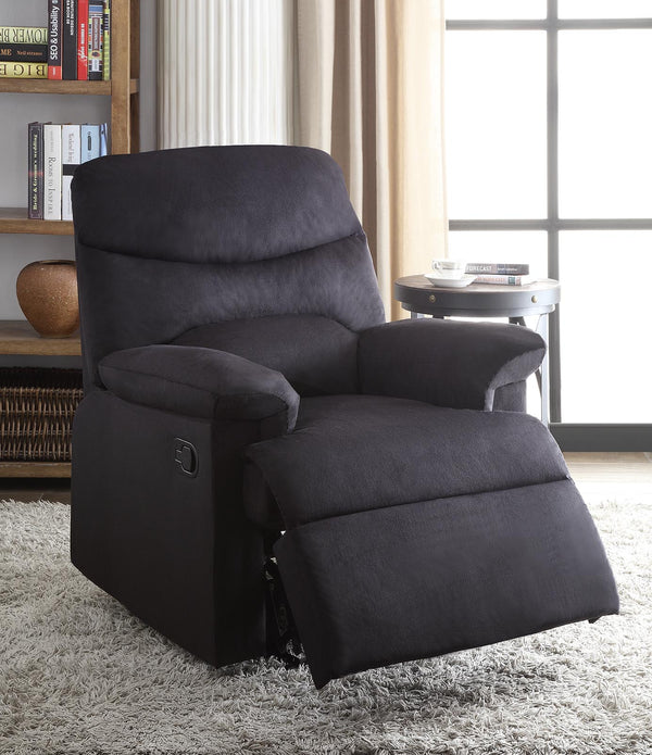 Arcadia Recliner , Black Woven Fabric