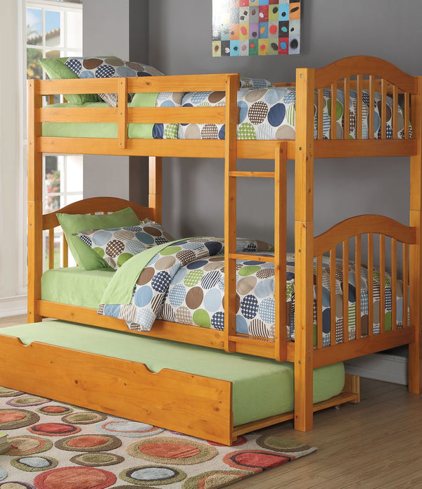 Heartland Twin/Twin Bunk Bed , Honey Oak