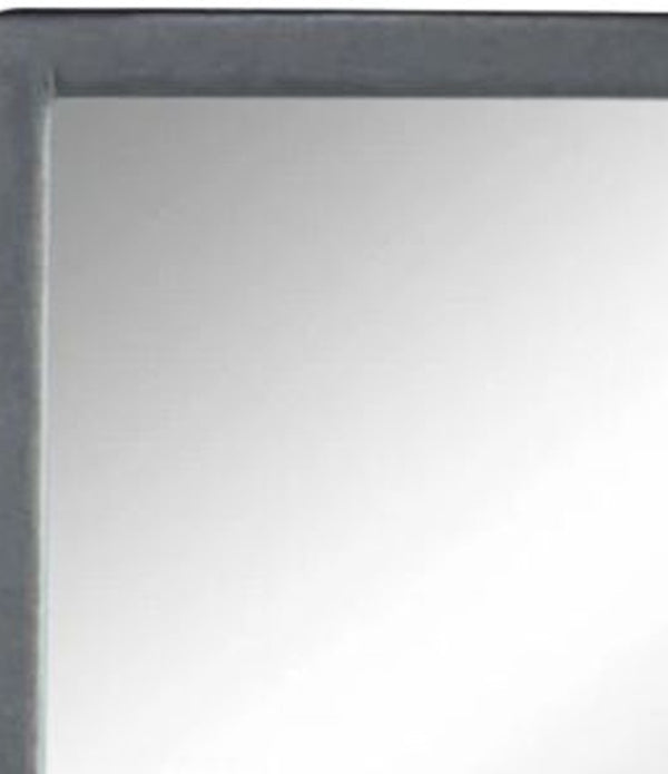 Light Gray Upholstered Vanity Mirror