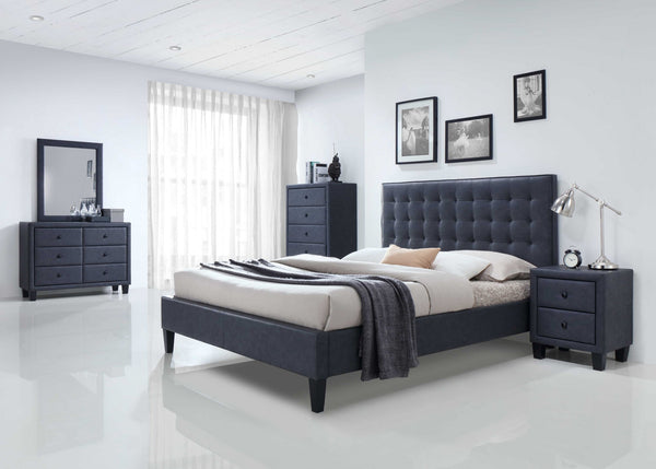 87' X 79' X 46' 2 Tone Gray Pu King Bed