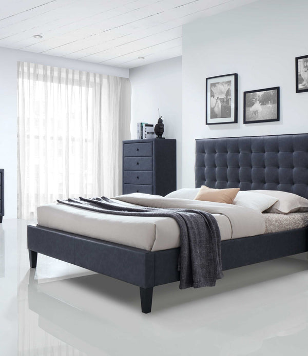 87' X 79' X 46' 2 Tone Gray Pu King Bed