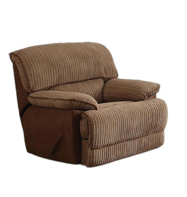 Recliner (Motion), Light Brown UP & Fabric - Ultra Plush & Fabric, Woo Light Brown UP & Fabric