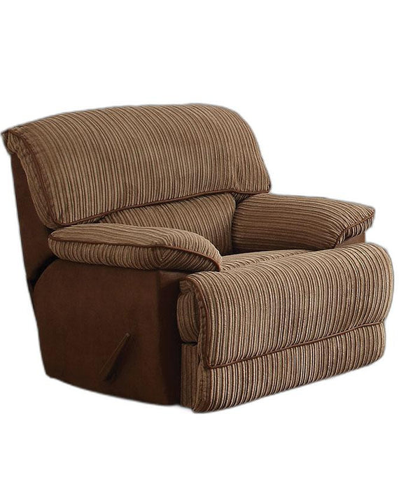 Recliner (Motion), Light Brown UP & Fabric - Ultra Plush & Fabric, Woo Light Brown UP & Fabric