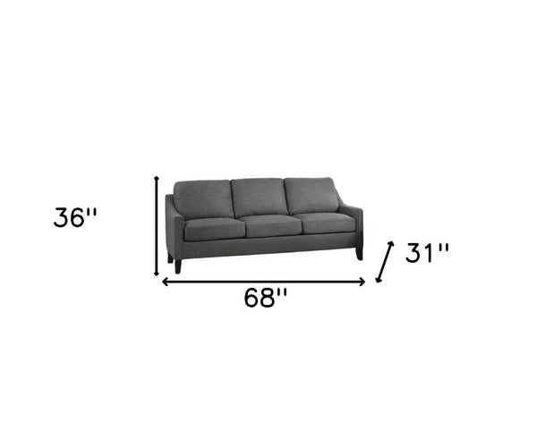 68' X 31' X 36' Gray Linen Sofa